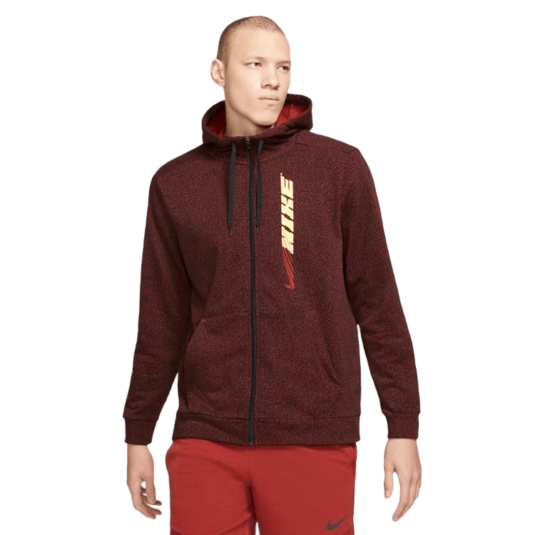 NIKE DRI-FIT SPORT CLASH FULL-ZIP PRINTED TRAINING HOODIE
