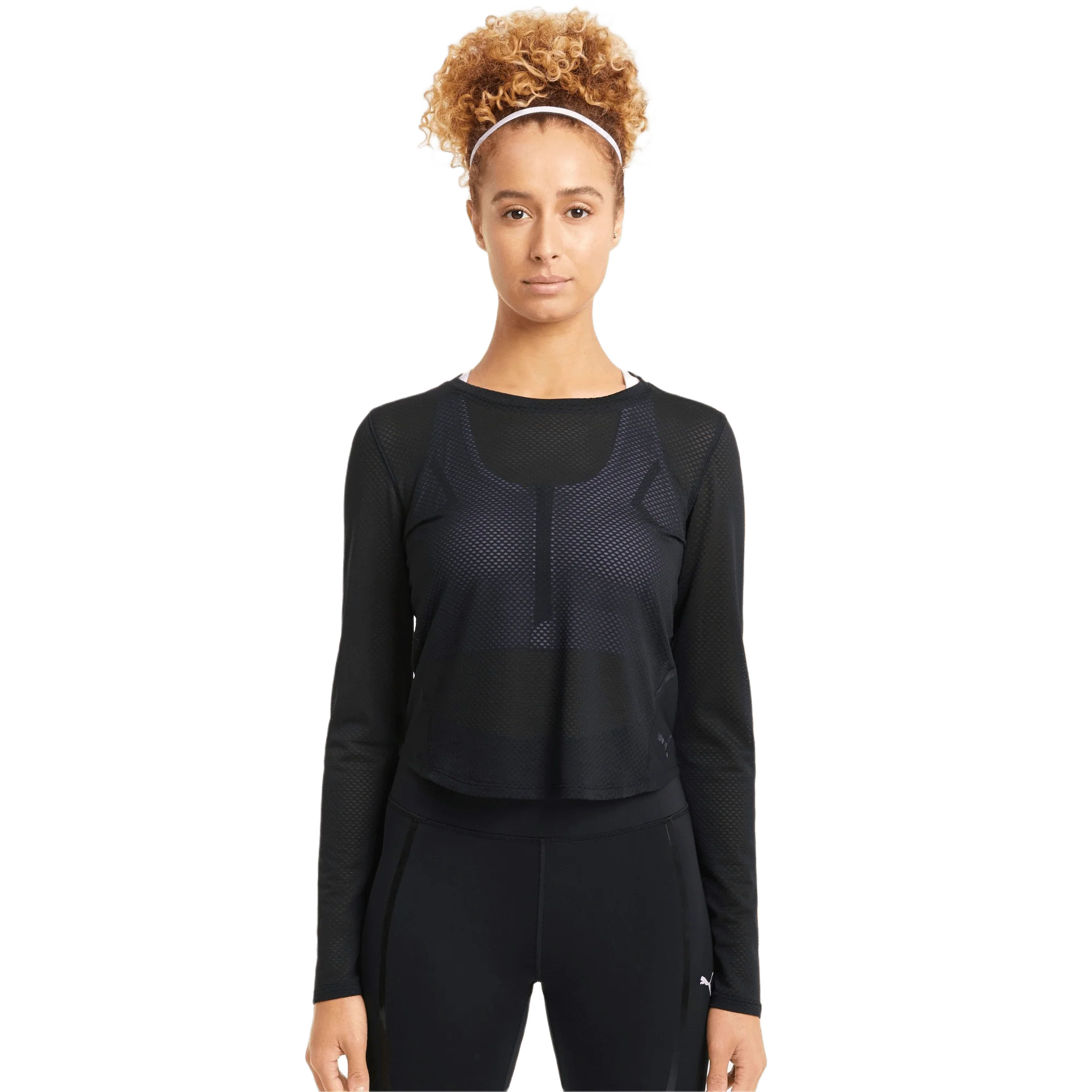 PUMA TRAIN MESH LONG SLEEVE TOP